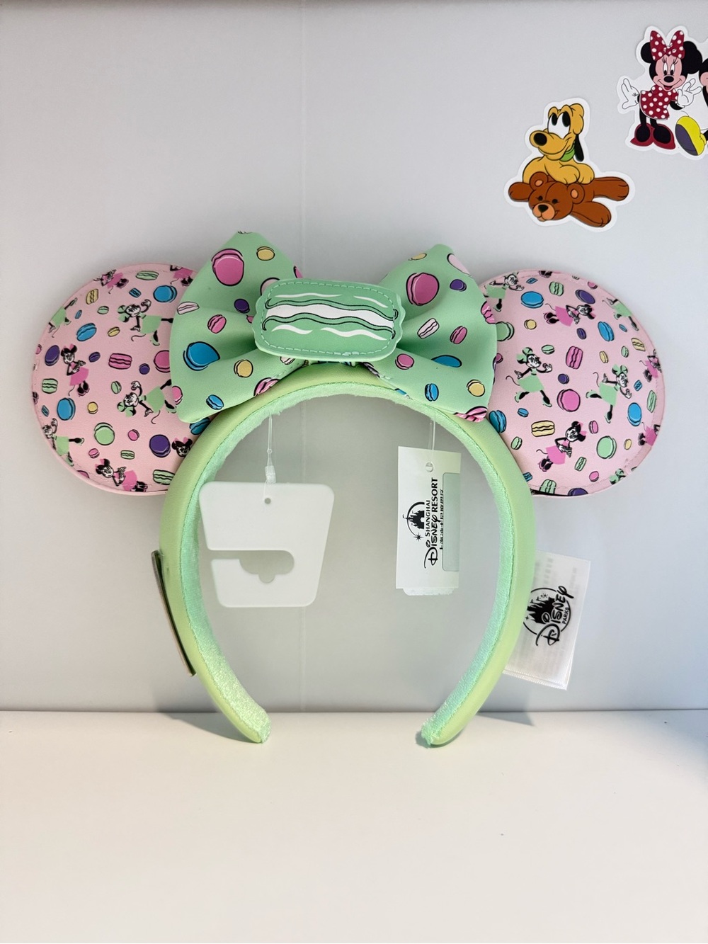 Disney Loungefly Mint & Pastel Pink Macaron Minnie Ears Headband